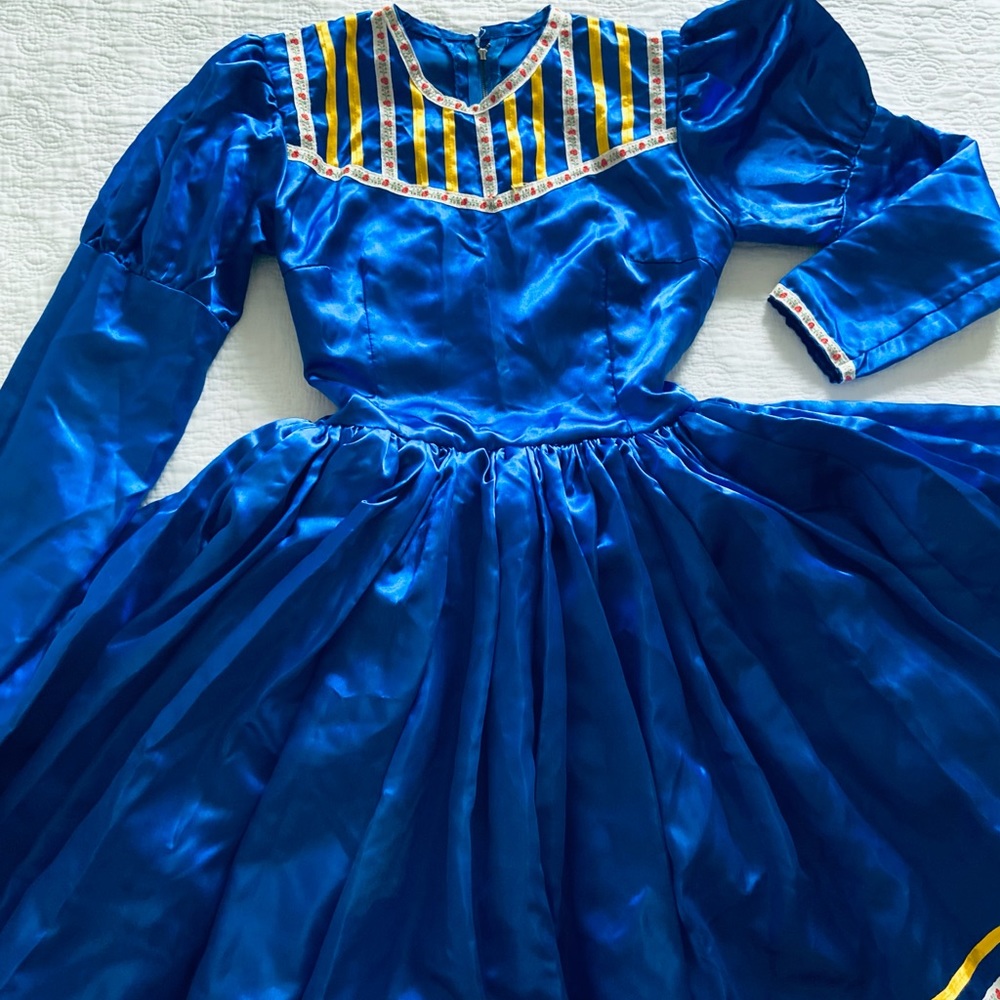 Mexican folkloric blue dress. Approximately size is 12/14 (kids/juniors)